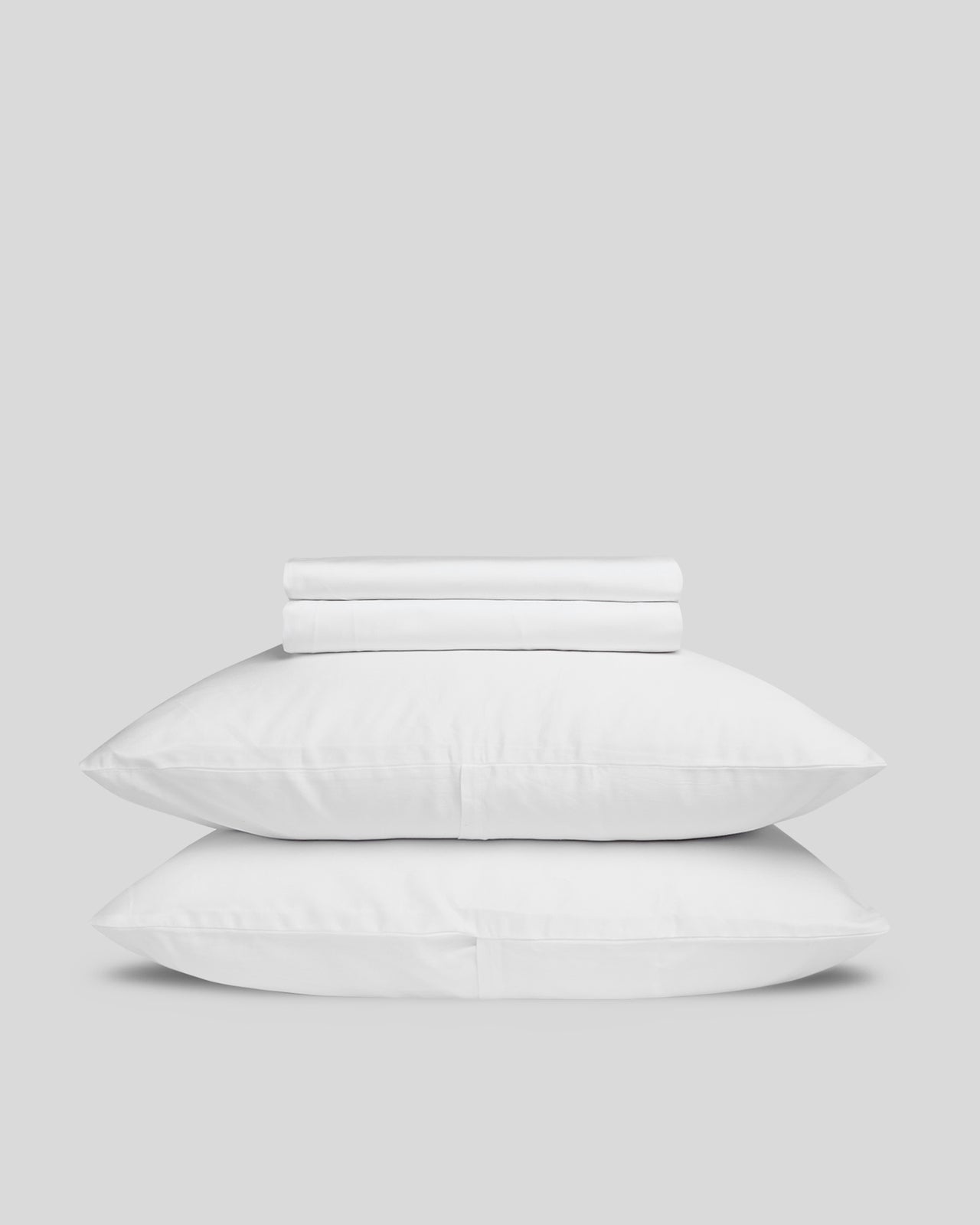 Parachute Percale Sheet Set in white showing airy breathable cotton weave